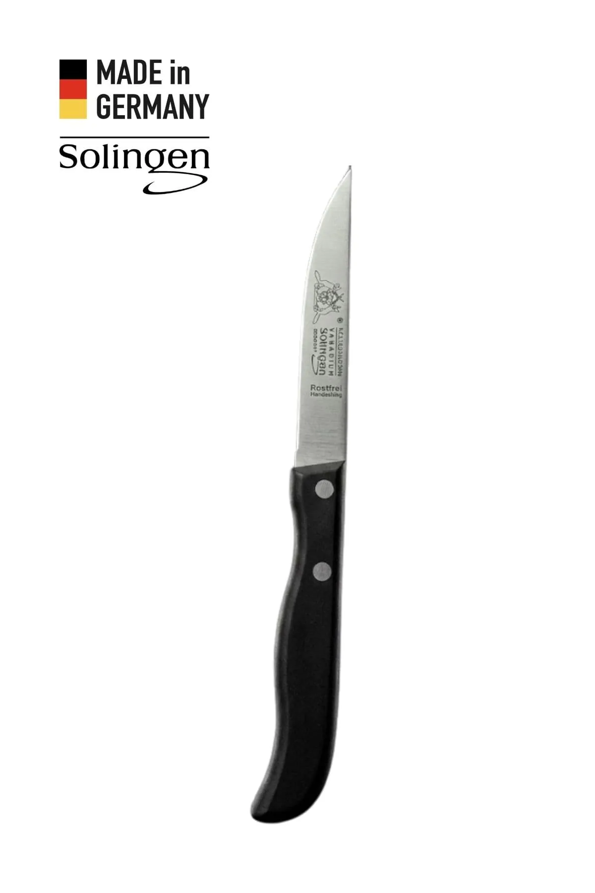 Düz Genel Kullanım Bıçağı Siyah Uzun Sap - Solingen
