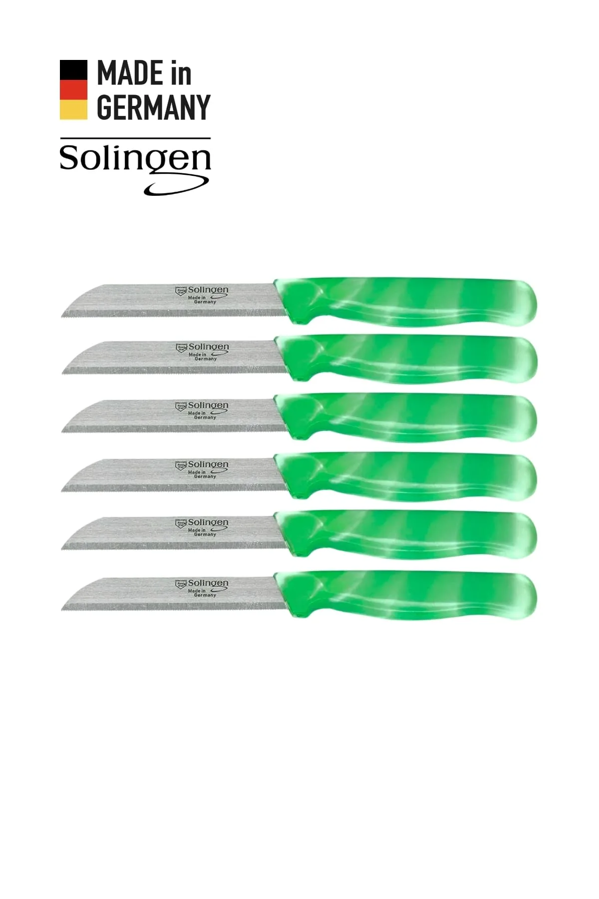 Ebruli Meyve Bıçağı 6'lı Set Yeşil - Solingen