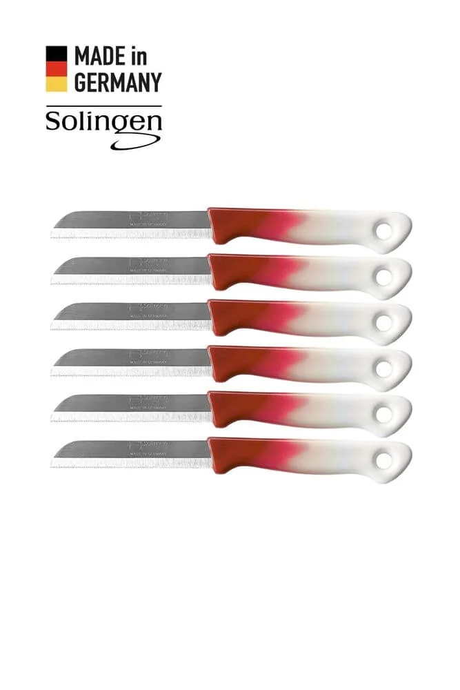 Geçişli Meyve Bıçağı 6'lı Set Bordo - Solingen