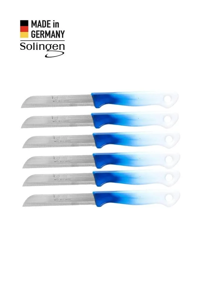 Geçişli Meyve Bıçağı 6'lı Set Mavi - Solingen