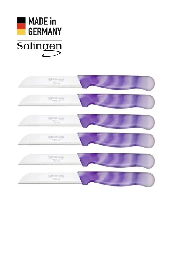 Ebruli Meyve Bıçağı 6'lı Set Mor