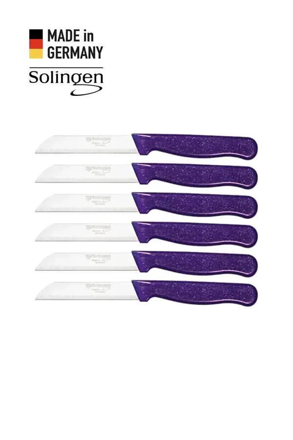 Simli Meyve Bıçağı 6'lı Set Mor