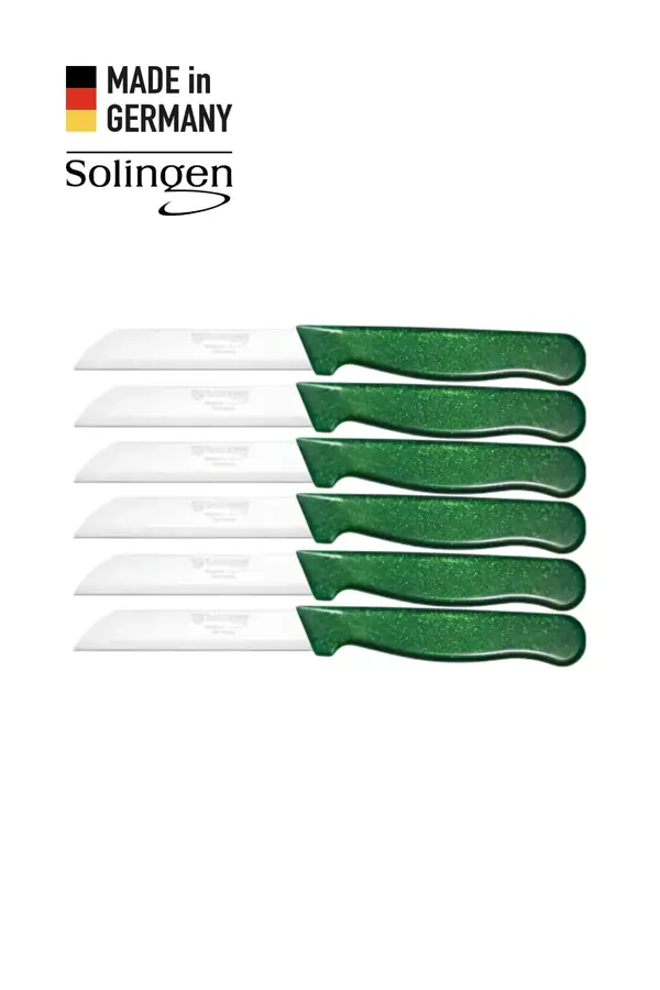 Simli Meyve Bıçağı 6'lı Set Yeşil