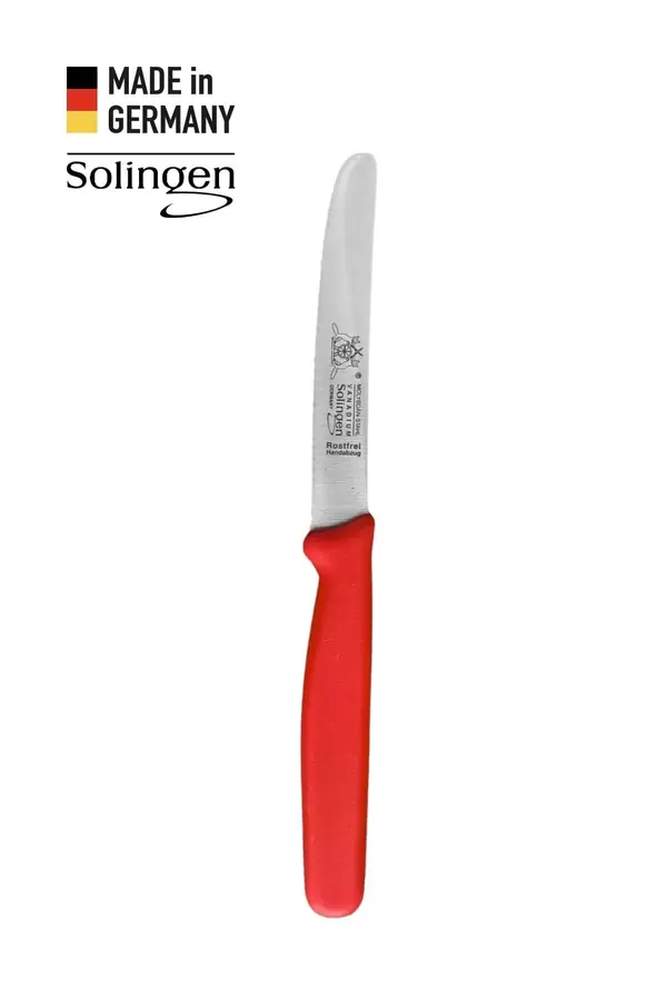 Tırtıklı Genel Kullanım Bıçağı Kırmızı - Solingen