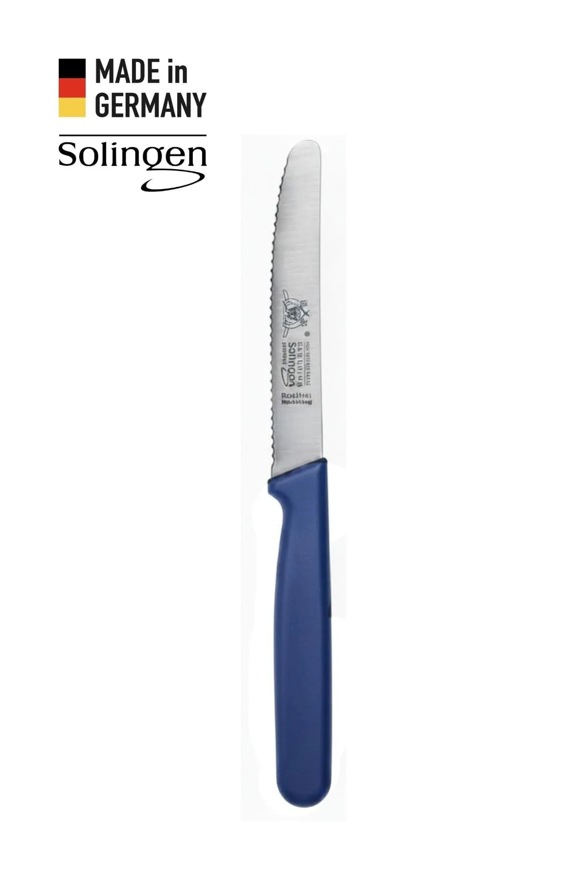 Tırtıklı Genel Kullanım Bıçağı Lacivert Klasik - Solingen