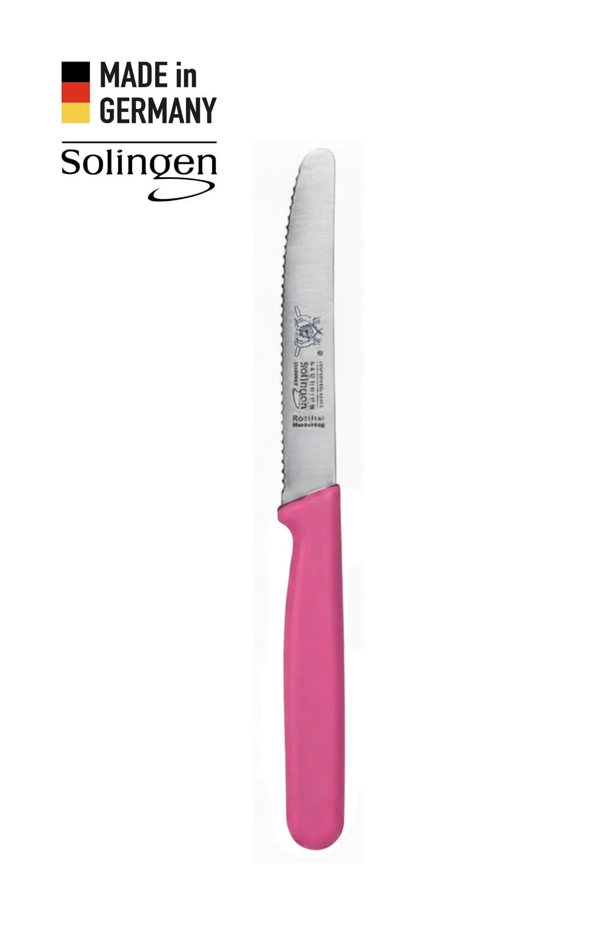 Tırtıklı Genel Kullanım Bıçağı Pembe - Solingen